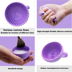 Makeup Brush Cleaner Soft Silicone Makeup Brush Bowl Folding Powder Puff Eyeshadow Brush Cleaning Pad Beauty Tools