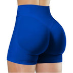Summer High Waisted Yoga Shorts For Women Fashionable Fitness Running Pants Solid Color Elastic Tights