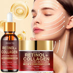 Retinol Collagen Anti-Aging Day Night Serum - Firming Lifting Facial Essence for Youthful Radiance Skin Care Formula with Hydrat
