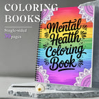 1PC 30-Page Mental Health Coloring Book, Exquisite Floral Patterns, Inspirational Quotes, Stress Relief