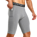 Men Compression Shorts Summer Sportswear Gym Training Tights Leggings Short Pants Running Bottoms