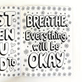 Adult Stress Relief Mental Health Coloring Book 32 Pages of High-definition Pages and Motivational Words Cheer Yourself Up