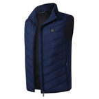 A Shopify product edit screen displaying the description and specifications for the Heated Vest Smart Electric Heating Jacket.