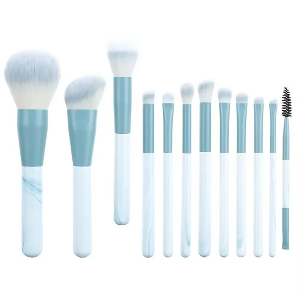 13Pcs Makeup Brush Set – Eyeshadow, Foundation & Blush Cosmetic Brushes with Travel Bag