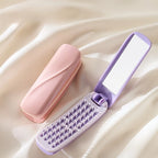 1PC Folding Comb Mirror 2-in-1 New Carry-on Mini Self-cleaning Folding Comb Home Beauty and Health Products Makeup