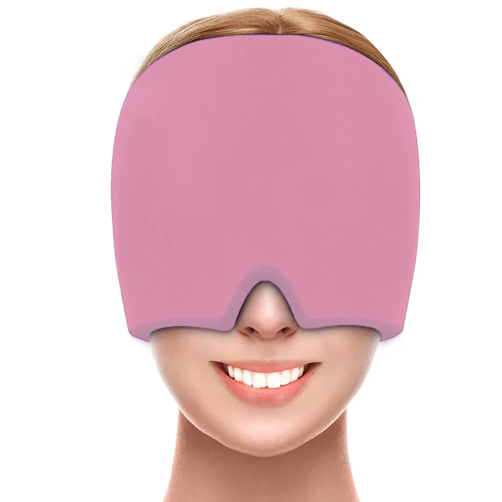 Upgraded Full Coverage Migraine Ice Head Wrap Headache Relief Hat Hot And Cold Therapy Migraine Cap Beauty Health Head Massager