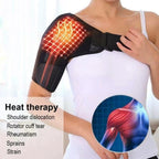 Adjustable Shoulder Massager Brace Cervical Pain Relief Self-heating Muscle Relaxation Pads For Joint Pain Relief Physiotherapy