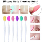 1PC/4PCS  Beauty Skin Care Wash Face Silicone Brush Exfoliating Nose Clean Blackhead Removal Brushes Tools With Replacement Head