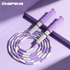 Segmented Jump Rope With Soft Bead Handles Tangle Free Design Adjustable School Sports Kids Home Fitness Training