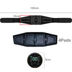 120cm Abdominal Massager Belt With 10 Modes And 30 Intensity Levels For Men And Women Fitness Muscle Toner