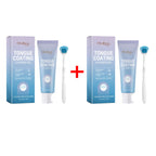 Tongue Cleaning Gel With Brush Fresh Mouth Eliminate Bad Breath Tongue Coating Removal Kit Oral Health Care 2in1 Tongue Cleaner
