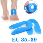 1Pair Silicone Gel Insoles for Men Women Heel Spurs Pain Relief Treatment Feet Pads Shock Absorption Massager Spa Foot Care Tool
