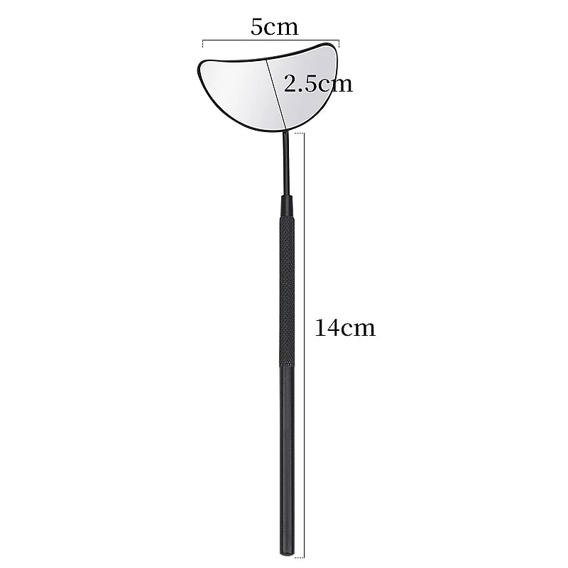 1pcs Eyelash Extension Inspect Mirror Moon Shaped Detachable Stainless Steel Lash Lifting Magnify Makeup Mirror Beauty Tools