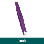 Colorful Stainless Steel Eyebrow Tweezer With Slanted Tips For Brows And Fine Facial Hair Removal