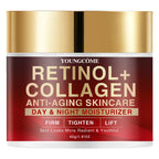 Retinol Collagen Anti-Aging Day Night Serum - Firming Lifting Facial Essence for Youthful Radiance Skin Care Formula with Hydrat