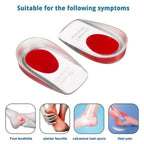 1Pair Silicone Gel Insoles for Men Women Heel Spurs Pain Relief Treatment Feet Pads Shock Absorption Massager Spa Foot Care Tool