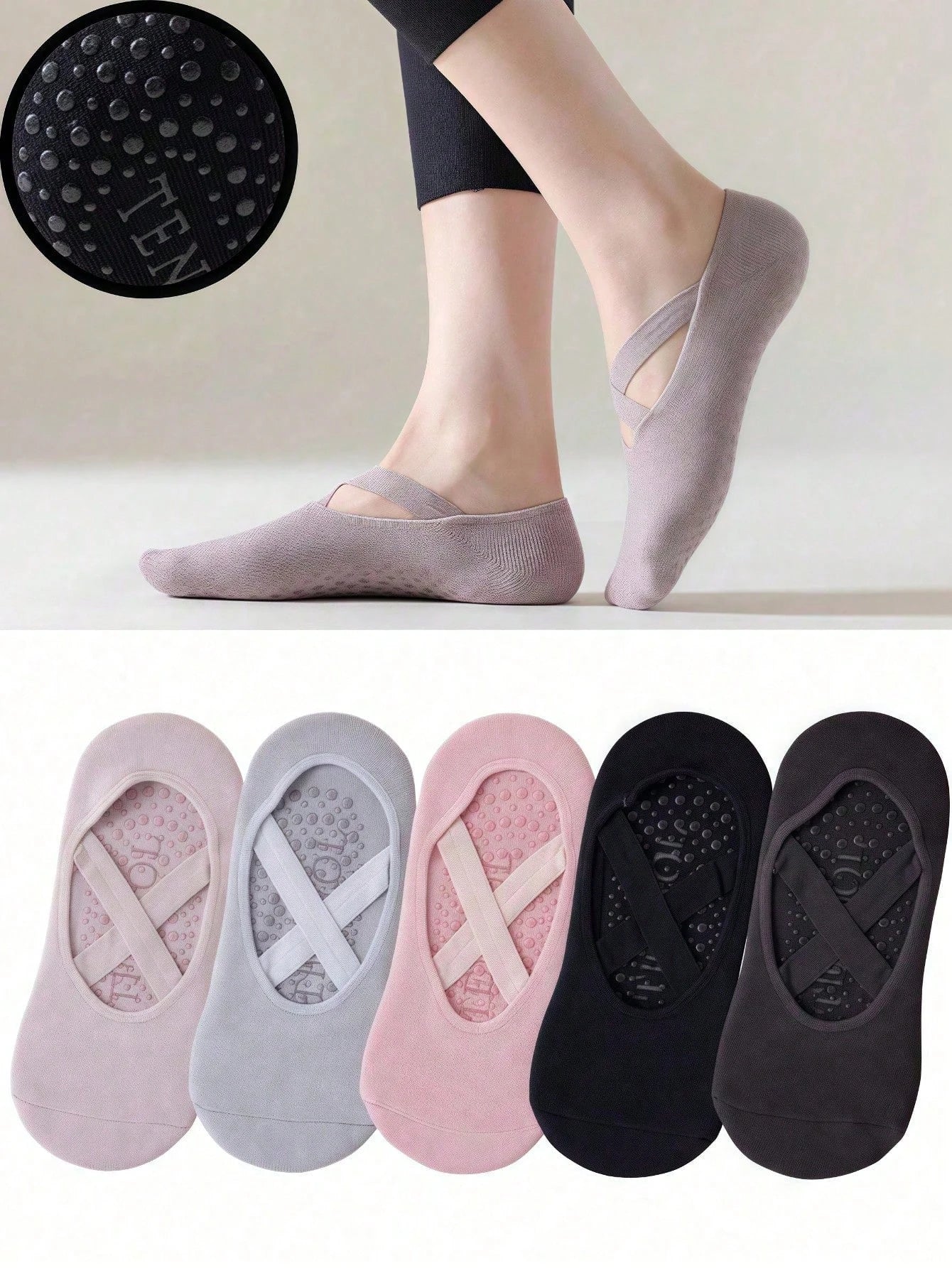 1/2/3/4/5 double major anti-slip yoga socks fitness exercise professional anti-slip women's yoga socks aerial pilates