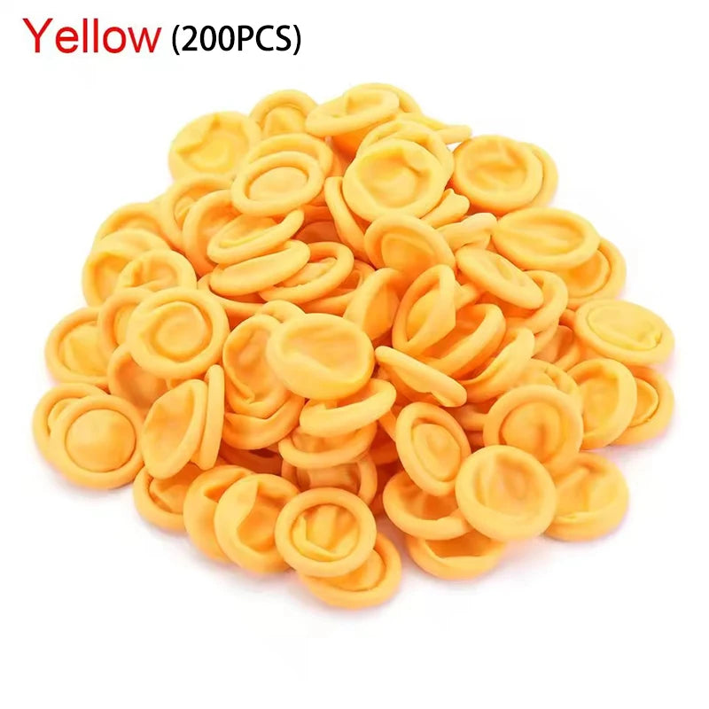 100Pcs Disposable Finger Cots – Anti-Slip Latex Powder-Free Multi-Color Finger Protectors