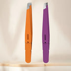Colorful Stainless Steel Eyebrow Tweezer With Slanted Tips For Brows And Fine Facial Hair Removal