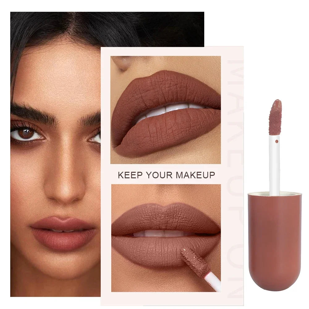 Marbled Chocolate Lip Gloss Smooths Lines Waterproof Long Lasting Rich Color Matte Lipstick Health Beauty