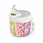 Portable 7-Compartment Vitamin Supplement Storage Box Energy Boost Capsule Organizer with Confusion-Reducing Design