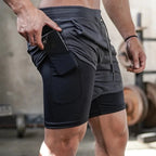 Camo Running Shorts Men 2 In 1 Quick Dry Training Gym Jogging Shorts Summer Fitness