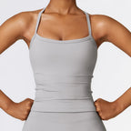 Women Cross Back Yoga Sports Bra Breathable Shockproof Gym Workout Fitness Push Up Top For Running Sportswear Vest