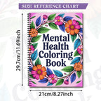 1PC 30-Page Emotional Soothing Coloring Book, Exquisite Flower Designs, Uplifting Phrases, Mental Health Coloring Book
