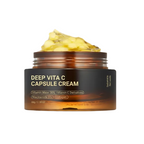 Two jars of Deep Vita C Capsule Cream on a gold background