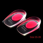 1Pair Silicone Gel Insoles for Men Women Heel Spurs Pain Relief Treatment Feet Pads Shock Absorption Massager Spa Foot Care Tool