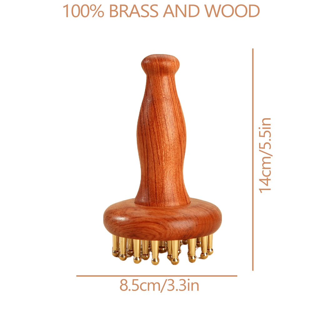 Wooden Massage Tools Beauty And Health Care Pure Copper Massagers Spa Specific Full Body Massage Weight Loss And Gua Sha Therapy