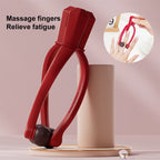 Finger Massager Rubber Roller Hand Blood Circulation Stress Relief Tool Silicone Massager Portable Steel Ball Health Care Tools