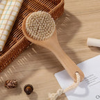 2 In 1 Dry Skin Body Brush Natural Bristle Dead Skin Remover Anti Cellulite Exfoliates Blood Circulation Health Massage Tools