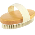 2 In 1 Dry Skin Body Brush Natural Bristle Dead Skin Remover Anti Cellulite Exfoliates Blood Circulation Health Massage Tools