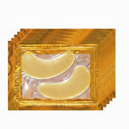 Two boxes of Crystal Collagen Gold Powder Eye Masks on a white background