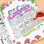 Mental Health Coloring Book: Motivational Quotes & Floral Art Therapy for Adults & Teens