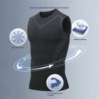 Mens Compression Tank Top Gym Shirt Sleeveless Quick Dry Sportswear Fitness Bodybuilding Vest Muscle Workout