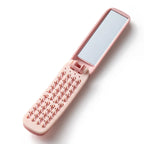 1PC Folding Comb Mirror 2-in-1 New Carry-on Mini Self-cleaning Folding Comb Home Beauty and Health Products Makeup