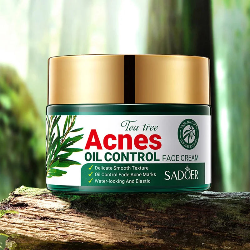 Tea Tree Acne Removing Face Cream Anti Acne Hydrating Oil Control Moisturizing Facial Creams Face Skin Care Products