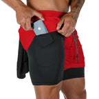 Camo Running Shorts Men 2 In 1 Quick Dry Training Gym Jogging Shorts Summer Fitness