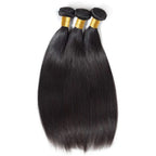 Silky Straight Bundles Human Hair Remy Brazilian Hair Extensions 1/3/4 PCS Natural Black Hair Weave Bundles 14-30 Inches