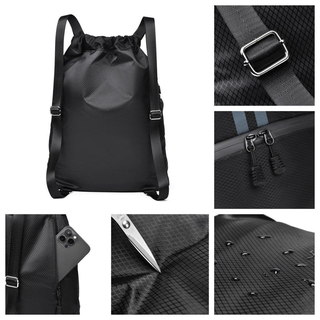 Sports Yoga Fitness Backpack Large Capacity Sports Drawstring Backpack-Outdoor Sports Basketball and Football Bag