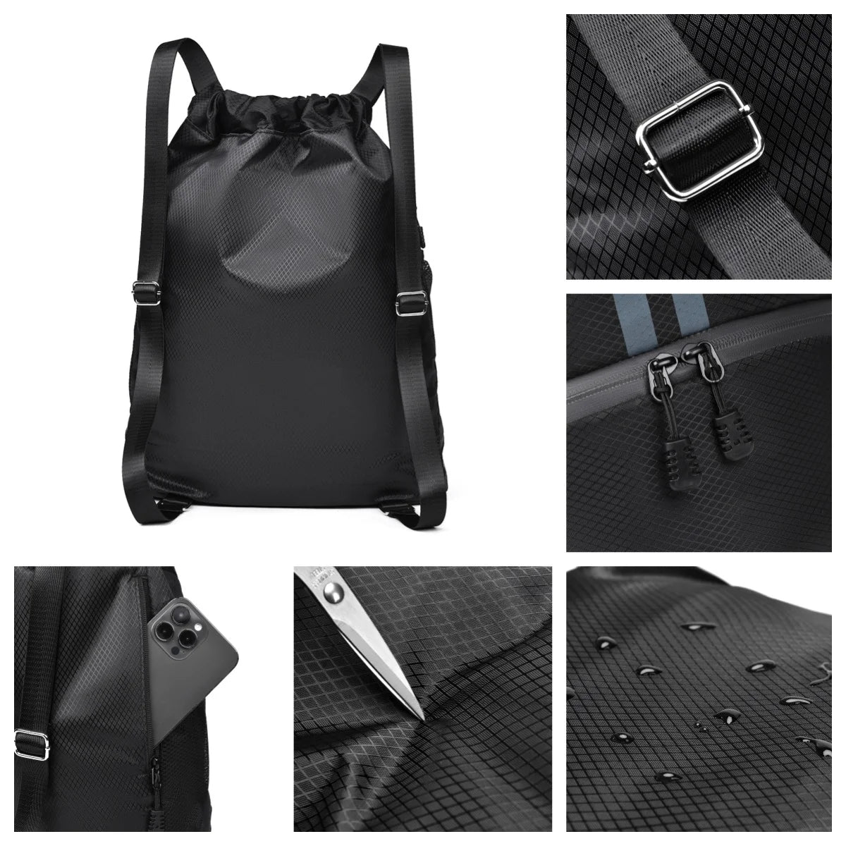 Sports Yoga Fitness Backpack Large Capacity Sports Drawstring Backpack-Outdoor Sports Basketball and Football Bag