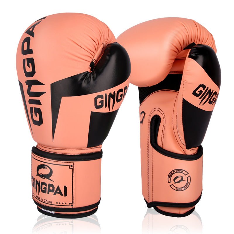 6 Oz Boxing Gloves For Training Sanda Gloves Ocean Color Options White Black Pink Blue Orange Green One Pair - Muliva