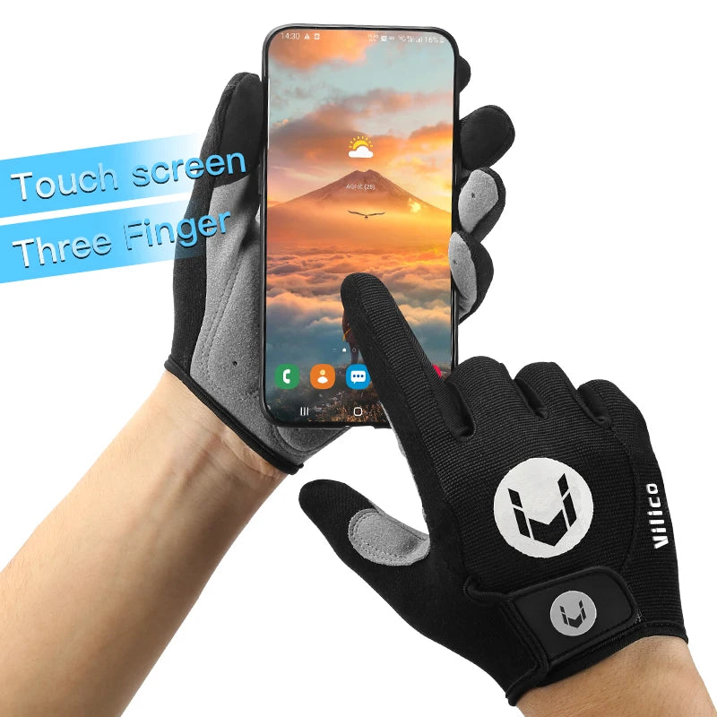 Bike Sports Cycling Gloves Full Finger Men Women Running Fitness Gym Spring Summer Riding Motorcycle Gloves