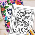 1PC 30-Page Emotional Soothing Coloring Book, Exquisite Flower Designs, Uplifting Phrases, Mental Health Coloring Book