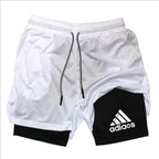 Men's Compression Shorts for Gym and Running Two-In-One Mesh Breathable Quick-Dry Training Shorts