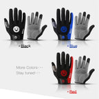 Full Finger Cycling Gloves For Men Women Touch Screen Breathable Lycra Shock Absorbing Sponge Filling Riding Gloves