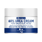 60% Urea Foot Cream for Cracked Heels & Dry Skin - Intensive Moisturizing Treatment, Callus Remover, Diabetic Foot Care.
