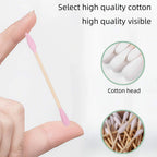 200 Pcs Double Head Cotton Swab Beauty And Health Makeup Cotton Buds Tip For Wood Sticks Nose Ears Cleaning Health Care Tools